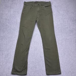 jachs new york pants green straight leg 5-pockets mens 32x31